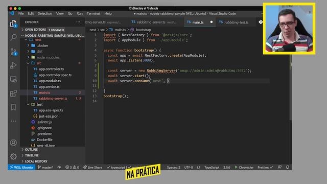 Aplicações Node.js se comunicando via RabbitMQ, na prática смотреть онлайн