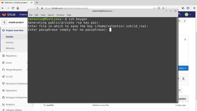 Setup Git for using GitLab (including SSH key) - Linux смотреть онлайн
