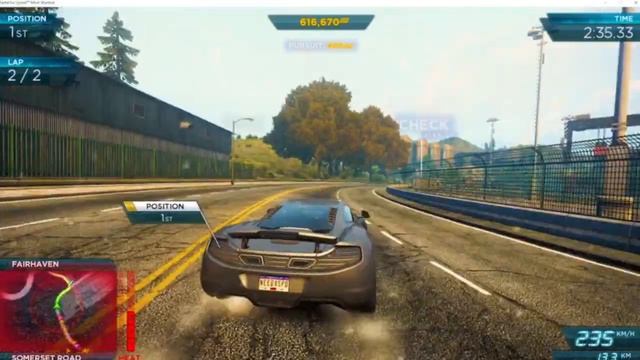 NEED FOR SPEED MOST WANTED RED SHIFT MCLAREN MP4 12C CIRCUIT RACE смотреть онлайн