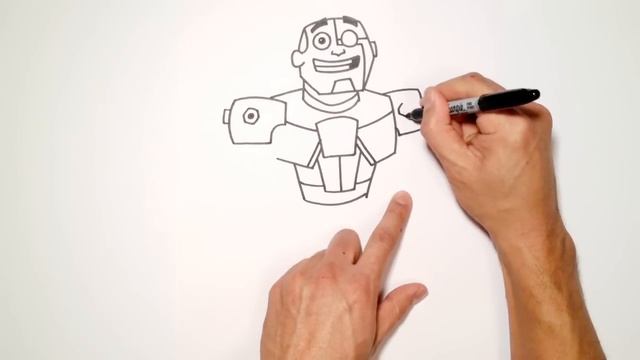 How to Draw Cyborg | Teen Titans GO смотреть онлайн