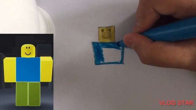 Drawing a roblox noob смотреть онлайн