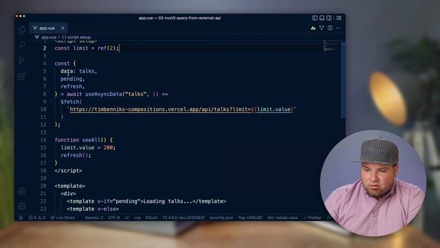 Turbo Tutorial | Nuxt 3: Query from an external API + read more смотреть онлайн