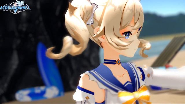 Booo! - Barbara Summertime Sparkle Outfit(Genshin Impact MMD Animation) смотреть онлайн