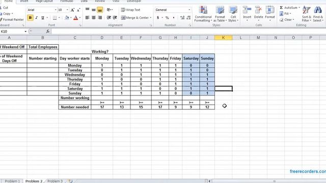 DSS - Manpower Planning (Using M/S Excel Solver Tool) смотреть онлайн