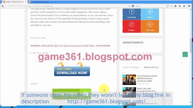 [2014 08]ROPEWAY SIMULATOR 2014 Full Game Download No-DVD Patch By POSTMORTEM смотреть онлайн