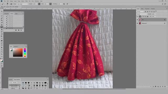 Как декорировать ткань узором в Фотошоп смотреть онлайн