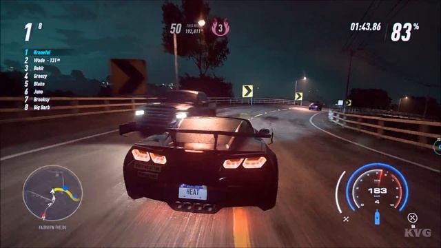 Need for Speed Heat - 1239 BHP Chevrolet Corvette ZR1 2019 - Police Chase & Free Roam Gameplay HD смотреть онлайн