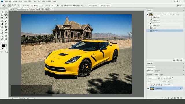 Инструмент волшебная палочка Magic Wand Tool урок 8 смотреть онлайн