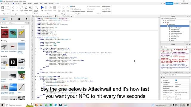 How to make an ENEMY NPC | Roblox Studio Tutorial | смотреть онлайн