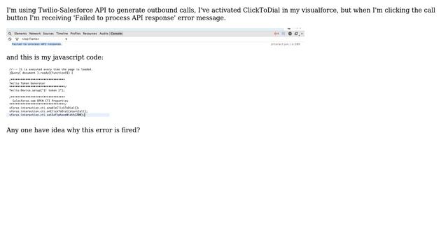 Salesforce: Failed to process API response. Interaction.js Salesforce смотреть онлайн
