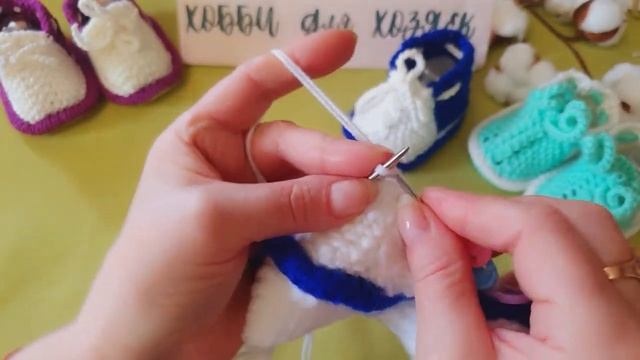 Миленькие пинетки спицами (3-6 месяцев) смотреть онлайн