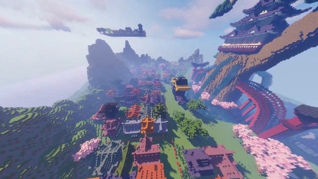 One Piece in Minecraft! | Wano's Flower Capital Timelapse & Cinematic смотреть онлайн