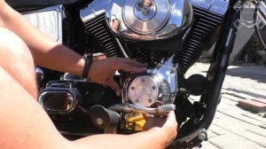 Осмотр натяжителей на TwinCam 88.... Harley Davidson Dyna FXDL
