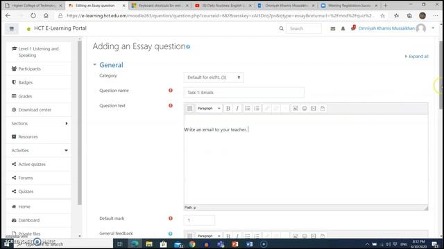 7 Add a quiz Moodle Training смотреть онлайн
