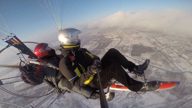 Параплан в Челябинске. Полёты 3 ноября 2016. смотреть онлайн