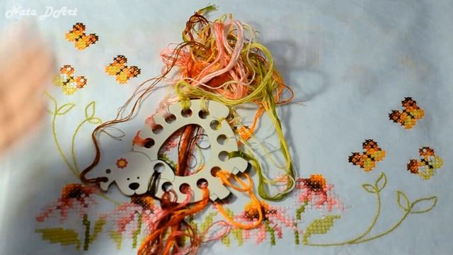 РАВНОМЕРКА С НАПЕЧАТАННЫМ ФОНОМ / Дорожка "ЭХИНАЦЕИ И БАБОЧКА" / Vervaco смотреть онлайн