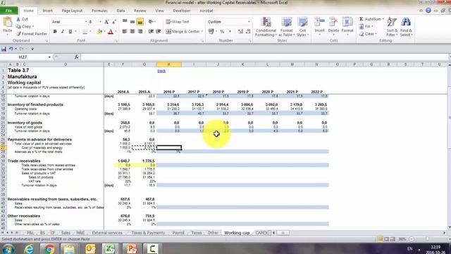 Financial modeling in Excel - Working capital смотреть онлайн
