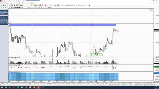 Обзор фьючерса на пару доллар-рубль 29 января 2024 года смотреть онлайн
