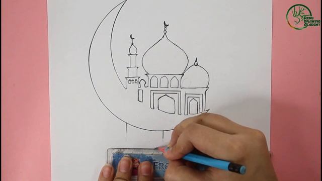 Ramadan Easy Drawing | Mosque Drawing | Pencil Drawing | Ramadan    Kareem.