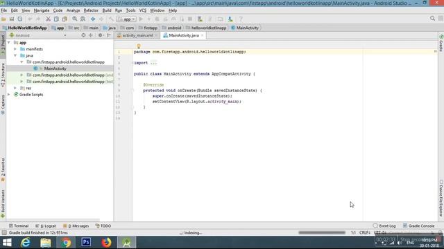 First Hello World App in Kotlin. смотреть онлайн