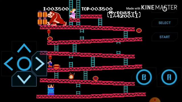 Играю в игру 80-х Donkey Kong 1 ур. смотреть онлайн