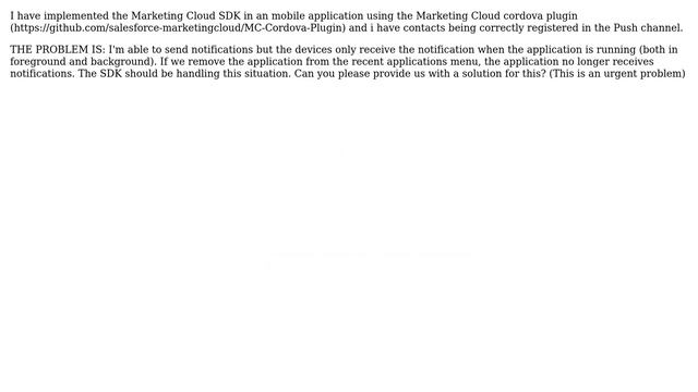 Salesforce: Marketing Cloud Push Notification not received on Android смотреть онлайн