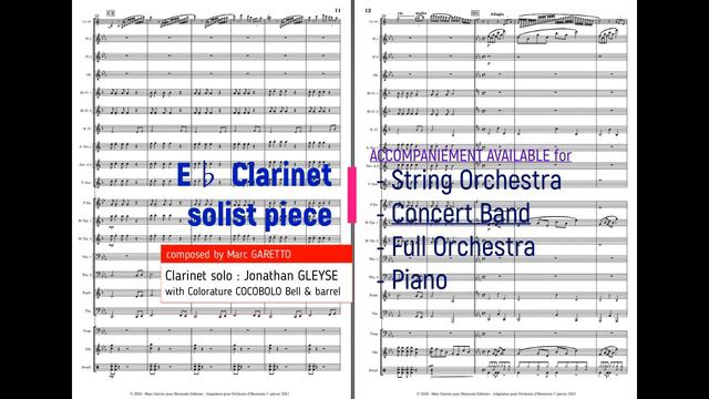 "L'Ami bémol" for Solist Eb Clarinet - composed by Marc GARETTO смотреть онлайн