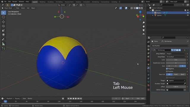 How to use Shrinkwrap modifier in Blender? | Tutorial смотреть онлайн