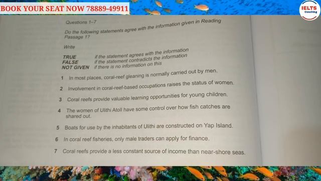 IELTS AC Reading Tips For Yes No And Not Given & Fill Ups| The Economic Importance of Coral Reefs смотреть онлайн