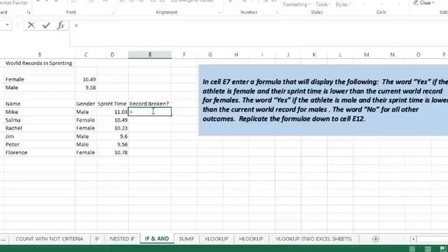 IF, NESTED-IF, IF(AND)FUNCTION, SUMIF смотреть онлайн