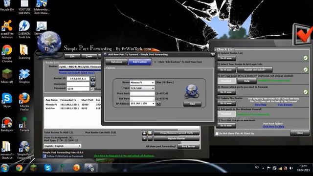 Youtube tutorial | How to portforward on Windows 7 with simple port forwarding | Ad-Free | 1080p смотреть онлайн