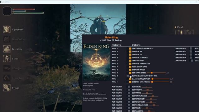 Elden Ring Trainer +30 cheats(v 1.05) free download 2022 | Elden Ring Hack смотреть онлайн