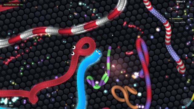СЛИЗЕРИО НАБЕРЁМ 1000000 #95 ТАК ДОЛГО ОН ЕЩЁ НЕ РАЗВОРАЧИВАЛСЯ! SLITHER.IO смотреть онлайн