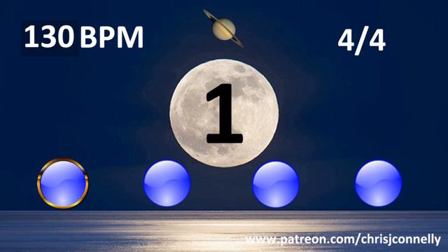 Moon Mood Metronome with Sonar 130 BPM 30 Minute смотреть онлайн