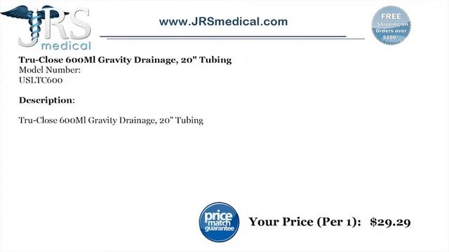 Tru-Close 600Ml Gravity Drainage, 20" Tubing - USTC600 смотреть онлайн