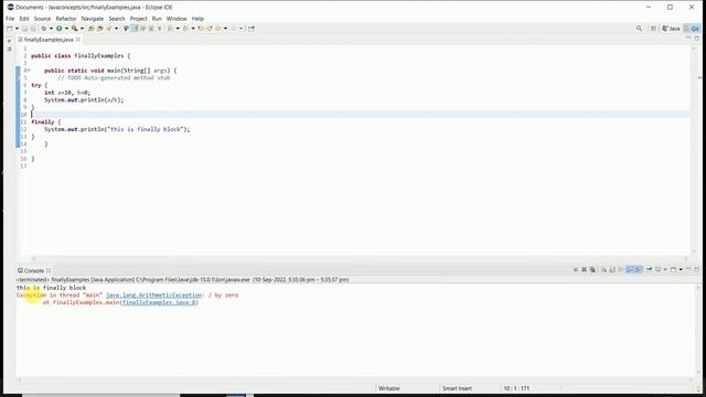 Finally in Java | Exception Handling | Java tutorial | Tamil смотреть онлайн