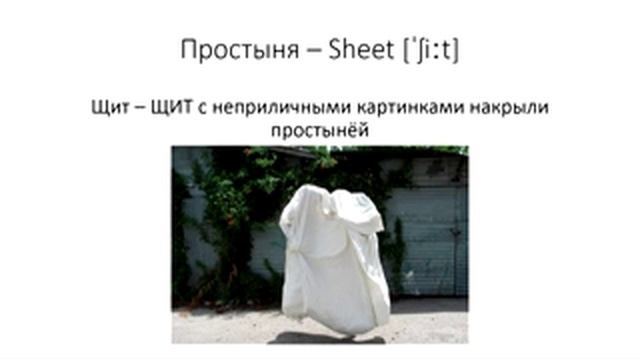 Английский, Урок 17 - "Постельные принадлежности". Мнемотехника, учим английские слова. смотреть онлайн