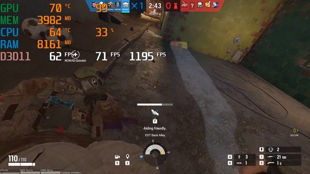 Tom Clancy's Rainbow Six Siege | 1050 Tİ 1080p ultra settings ryzen 5 2600 + 16 gb ram benchmark смотреть онлайн