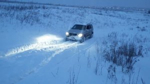 Mercedes ML350 w163 по снегу