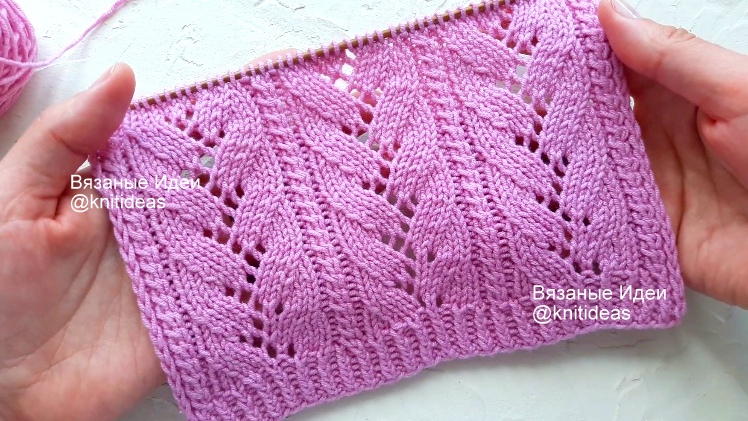 Шикарный ажурный узор спицами для джемпера, кардигана, топа! смотреть онлайн