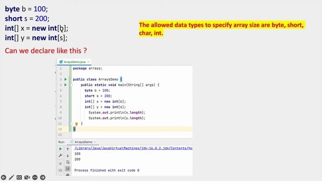 Declaration , Initialisation and how the array elements stored in memory in java смотреть онлайн