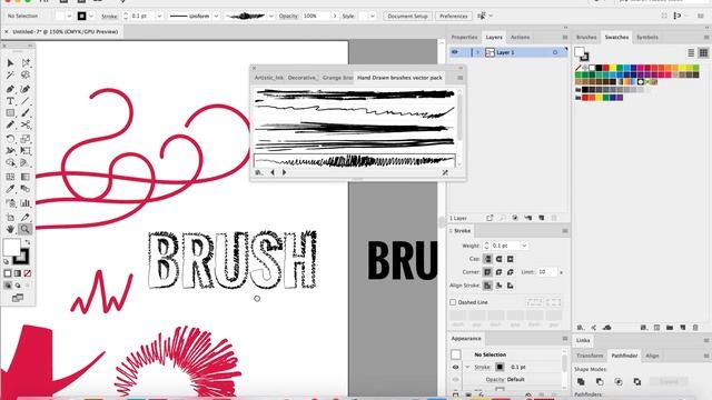 How to use the Paintbrush and Blob Brush Tools in Illustrator CC смотреть онлайн