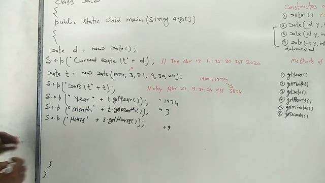 Date Class and Methods ( Get Method, Set Method, Comparison & String) in Java in Hindi. смотреть онлайн