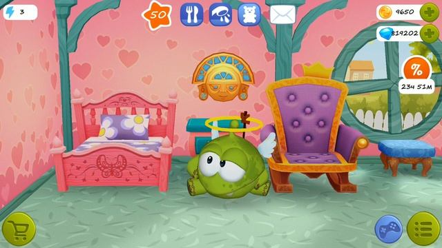 АМ НЯМ Виртуальный питомец # 71 смешной виртуальный зверек монстрик My om Nom #Мобильные игры смотреть онлайн