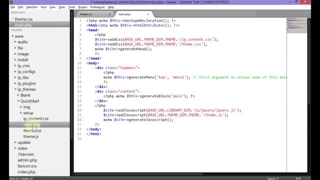 ImpressPages CMS web designer tutorials - Creating themes. The quick start tutorial. смотреть онлайн