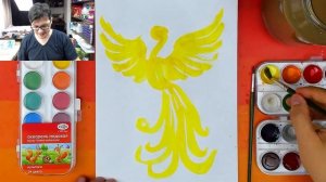 Как нарисовать Жар Птицу - урок рисования рисуем сказку