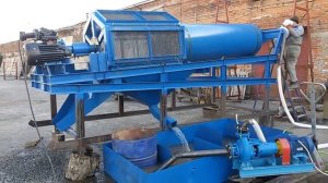 Гравиемойка барабанная. Мойка щебня. Испытание.