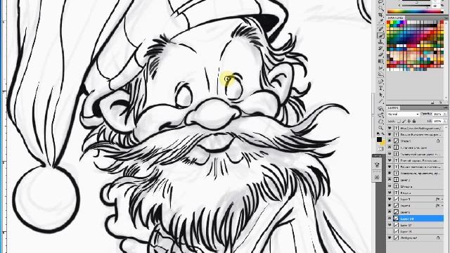 рисования в Фотошоп на Синтик  Drawing In Photoshop On Cintiq 2