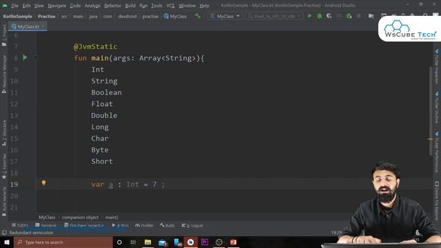 Kotlin Android - Variables and Basic Types in Kotlin | Android Studio Tutorial смотреть онлайн