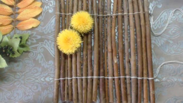 Панно из веток своими руками,декор для цветов мастер класс смотреть онлайн